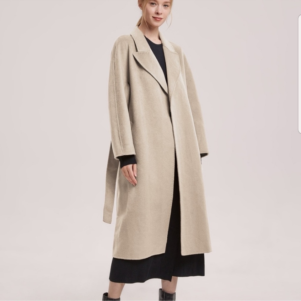 NWT NAP Loungewear Emery Draped Wool Coat